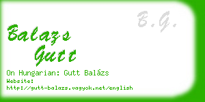 balazs gutt business card